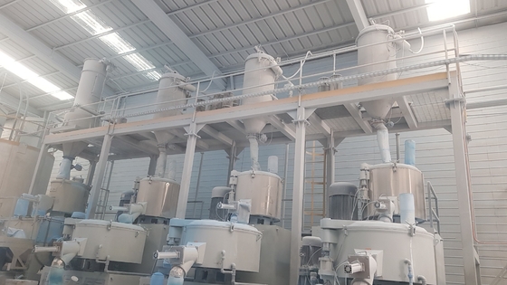 ระบบลำเลียงการชั่งน้ำหนักผสมผงอัตโนมัติสำหรับการอัดรีดท่อ PVC
