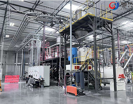 ระบบผสมสารผสมการป้อนยาอัตโนมัติสำหรับสายการผลิต Extruder แบบตั้งพื้น SPC/WPC/LVT