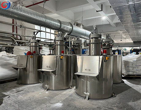ระบบผสมการจ่ายยาอัตโนมัติสำหรับสายการอัดขึ้นรูปพื้น SPC/WPC/LVT